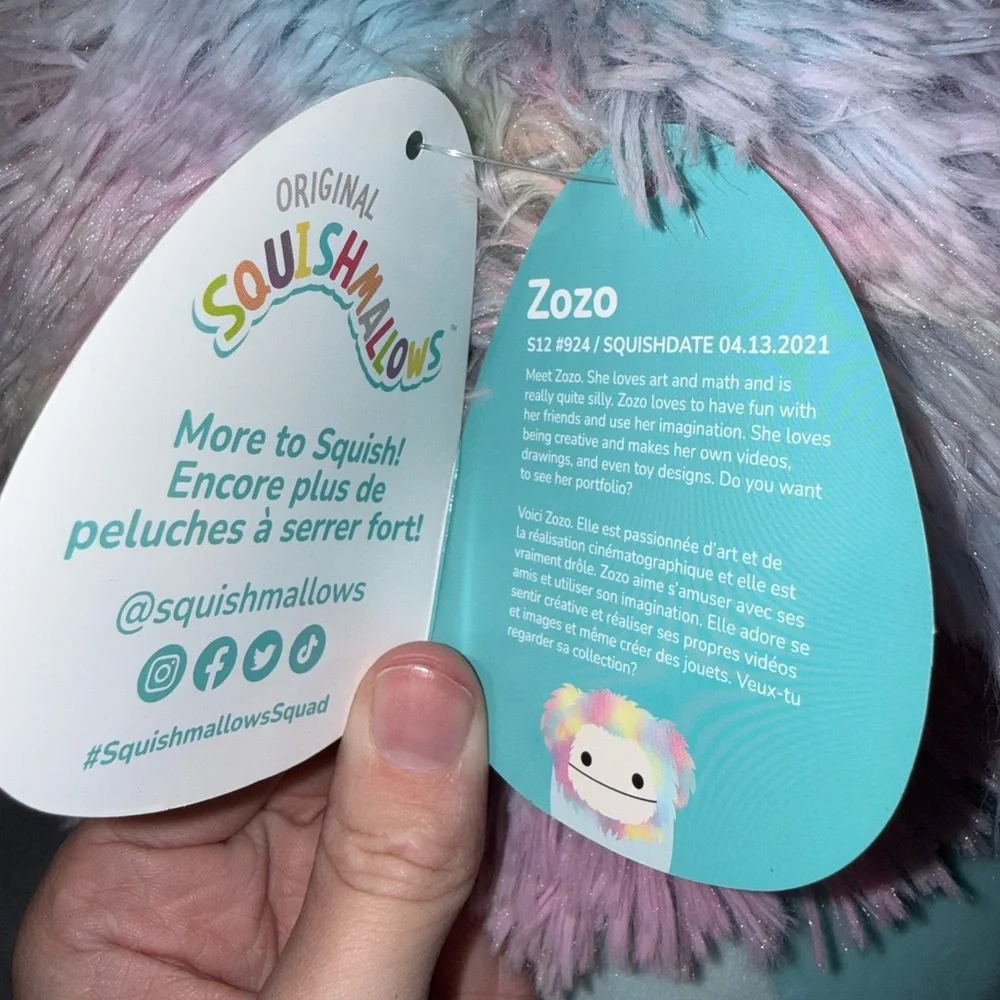 BNWT: 12” Zozo Squishmallow - Picture 4 of 9